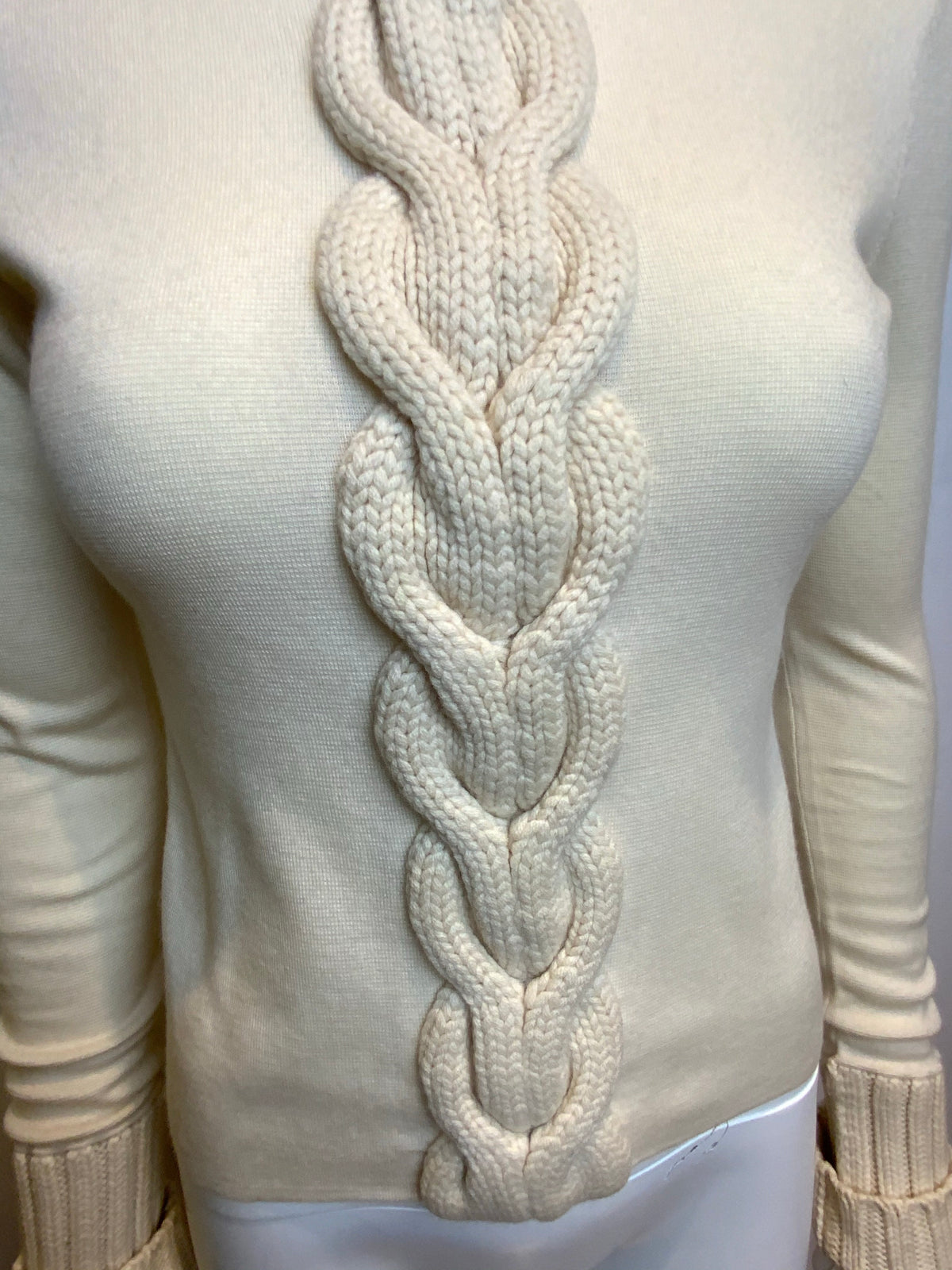 CÉLINE Celine Vintage Michael Kors Cashmere Cable Knit Turtleneck Sweater S ladies