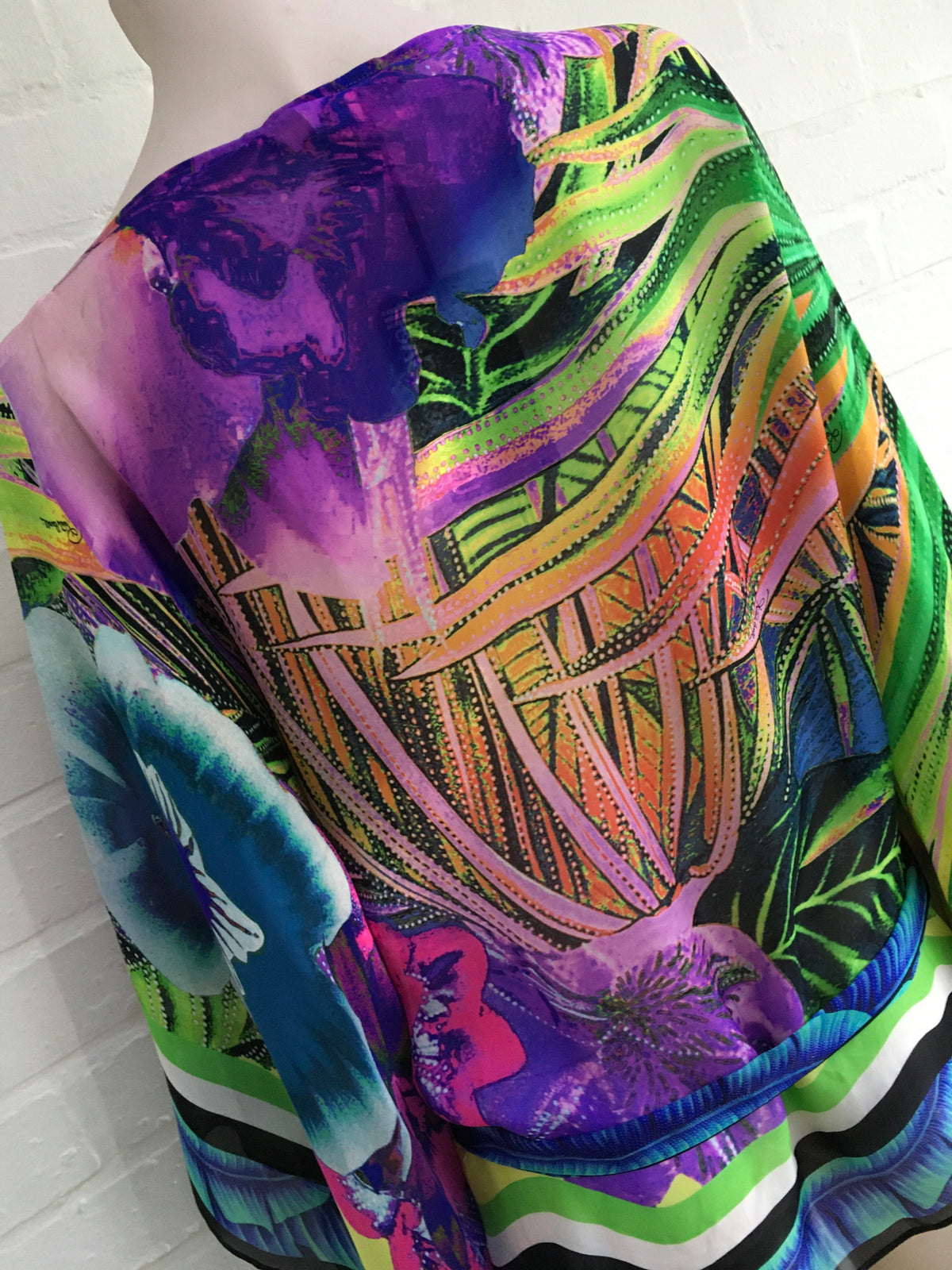ROBERTO CAVALLI Printed silk kaftan Size I 42 UK 10 US 6 ladies