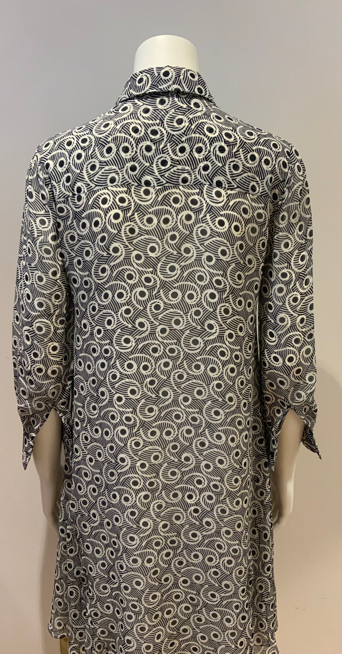 Louise Kennedy silk printed shirt dress Size UK 10 US 6 ladies