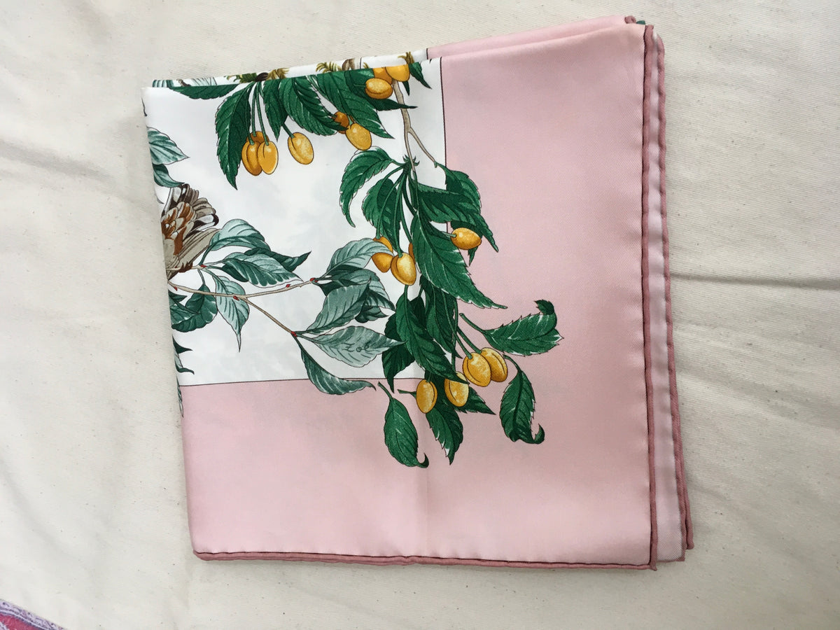 Hermès HERMES SCARF Silk "Au Coeur Des Bois " Animals Scarf 90 ladies