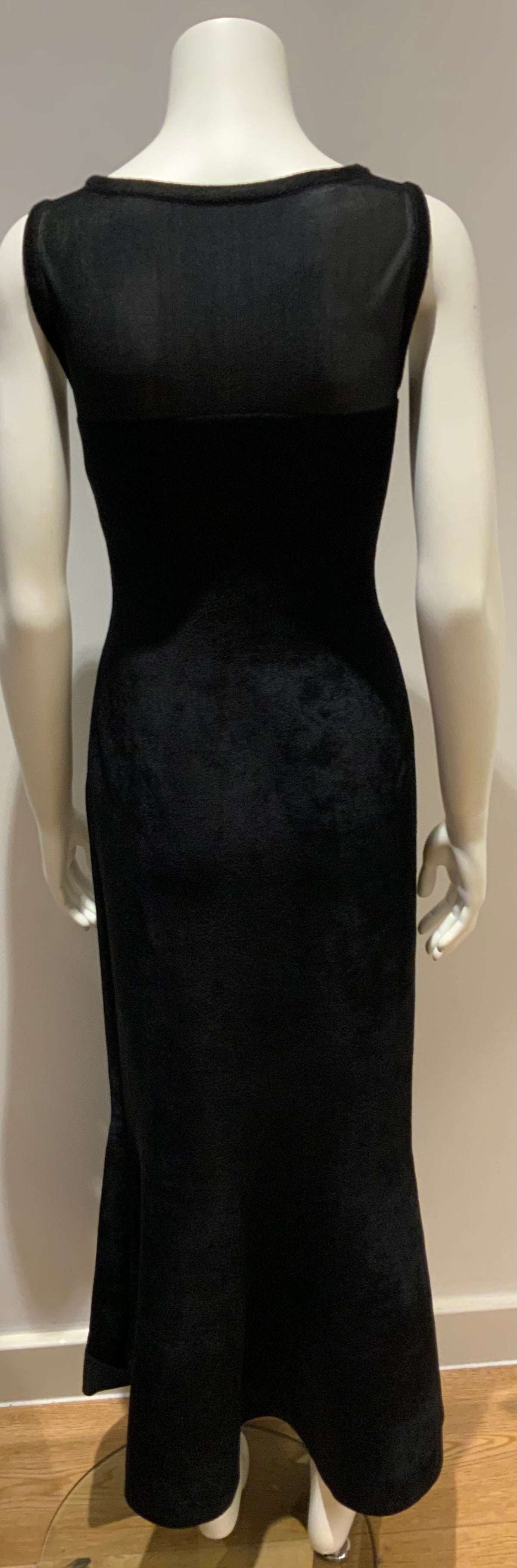 Azzedine Alaïa Alaia MOST WANTED Black Stretch-velvet Gown Size F 40 UK 12 US 8 ladies
