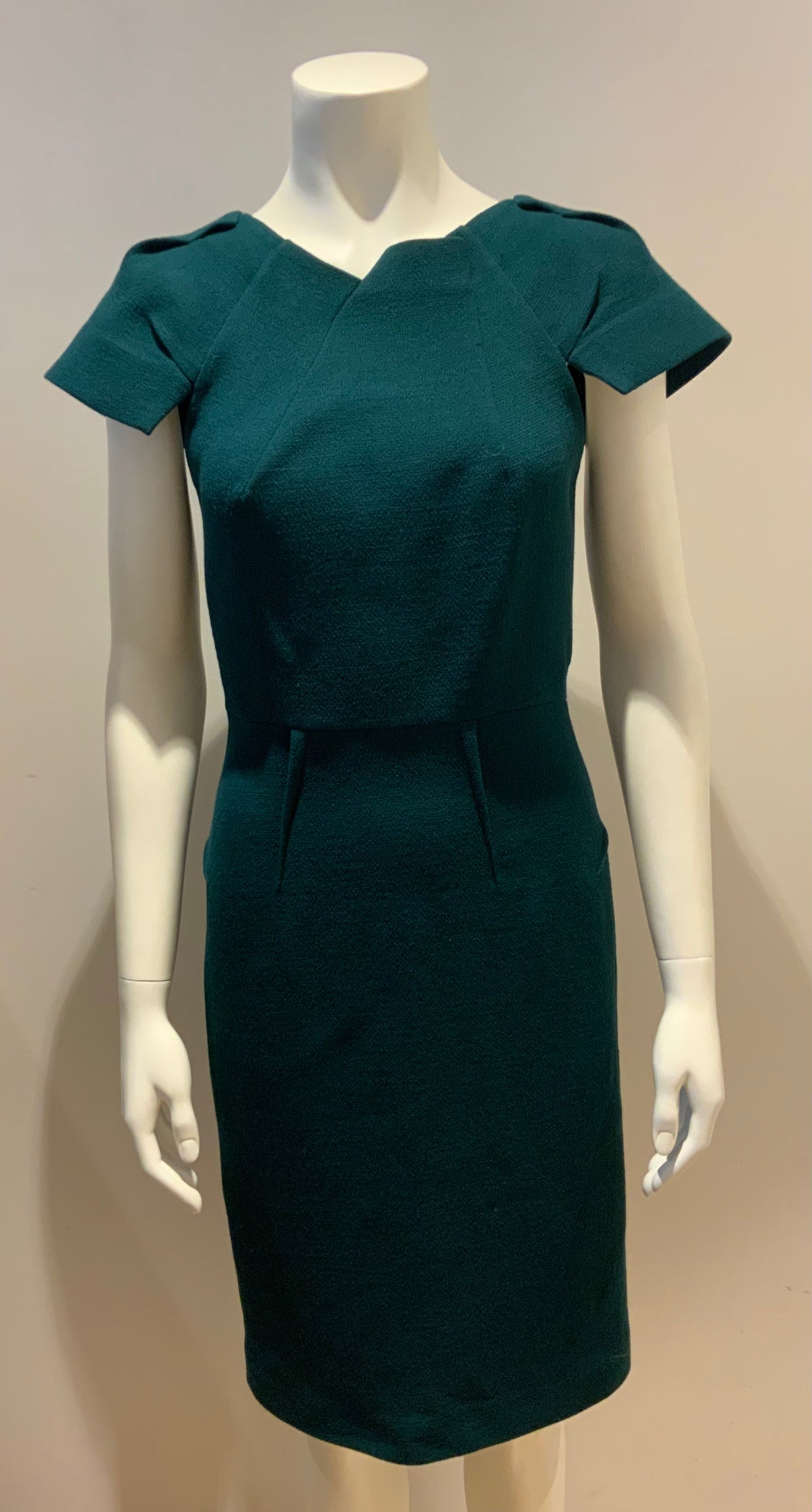 Celebrities favorite gorgeous rm roland mouret scirocco origami teal dress UK 12 ladies