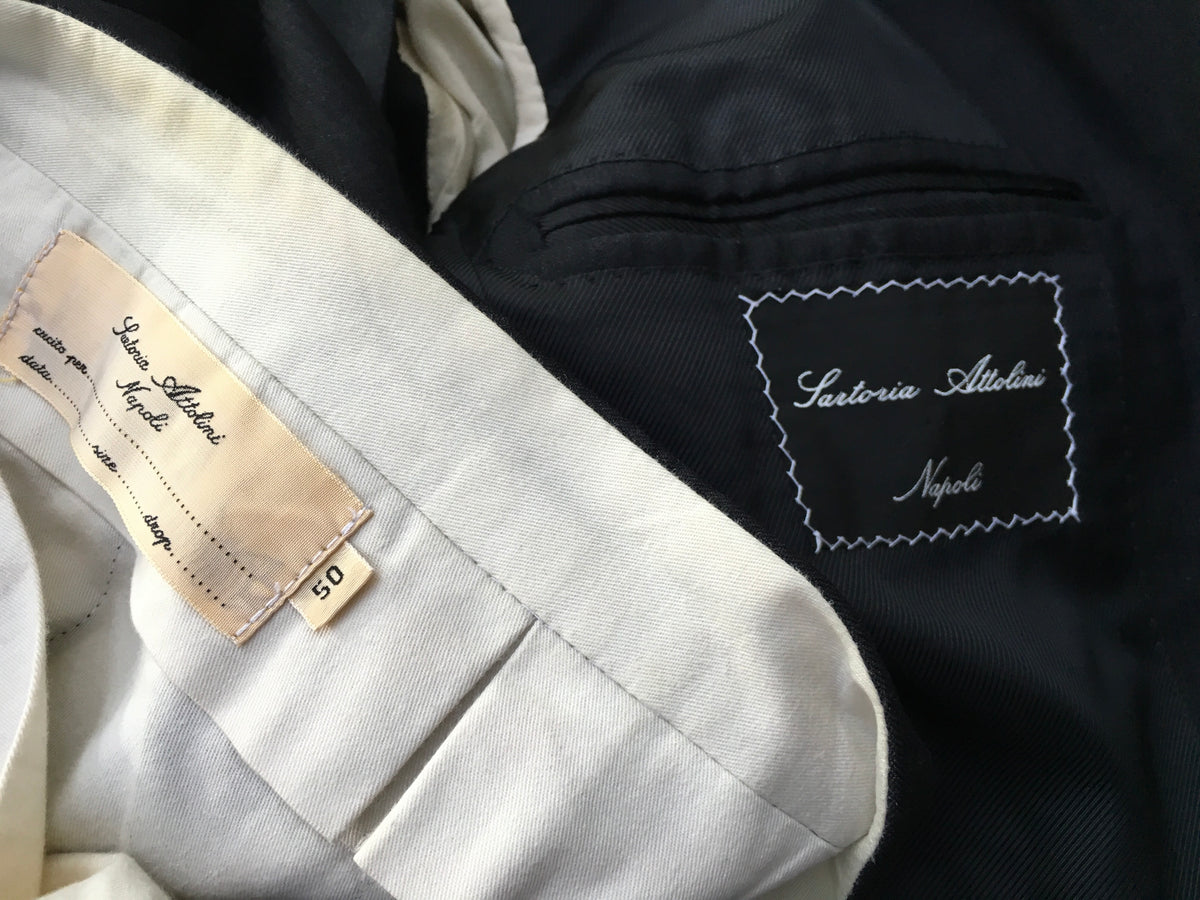SARTORIA ATTOLINI NAPOLI Wool Suit Mens Size I 50 US 40 Men