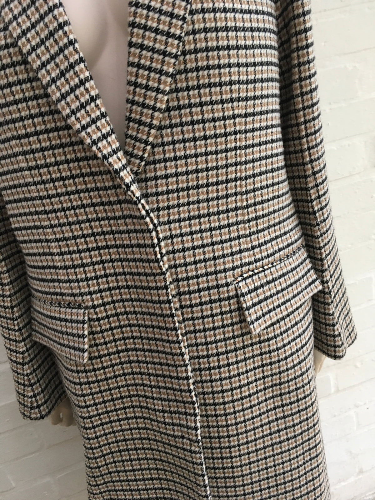 STELLA MCCARTNEY Oversized checked wool-blend coat Size 38 Ladies