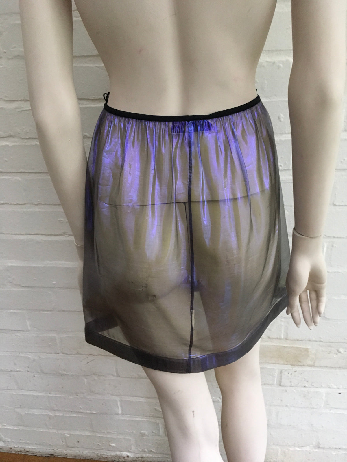 JASMINE DI MILO SEETHROUGHT METALLIC MINI SILK SKIRT Ladies