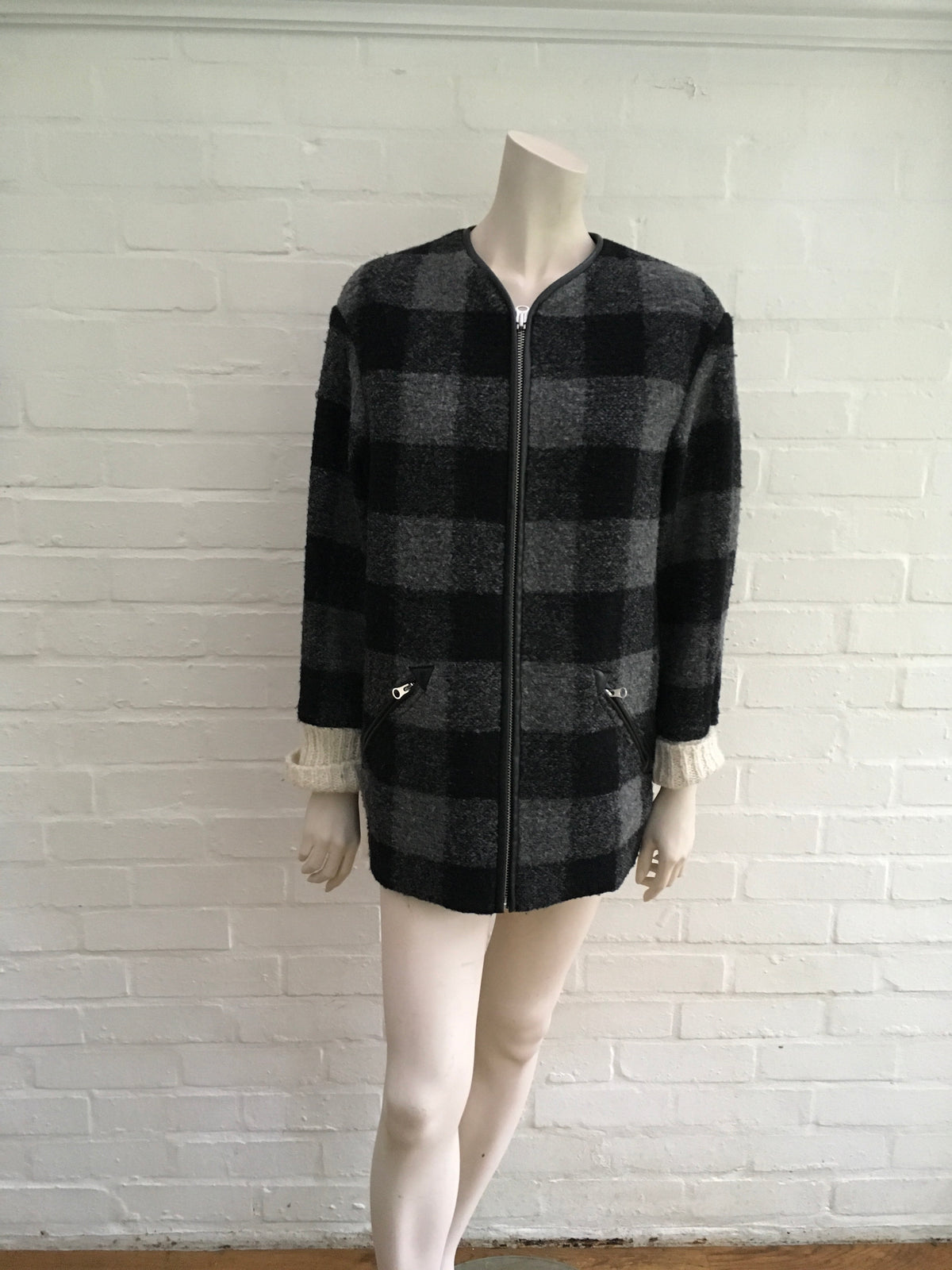 Isabel Marant Étoile Women's Bouclé Check Wool Gelicia Coat Ladies