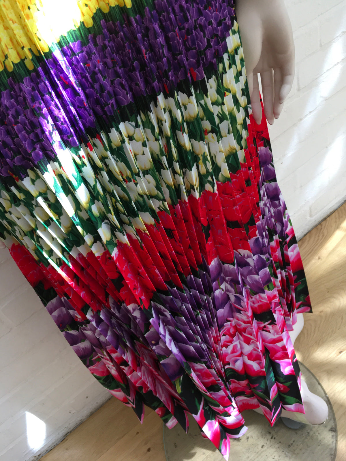 MARY KATRANTZOU Uni Pleated Floral-Print Crepe De Chine Midi Skirt 2019 Ladies