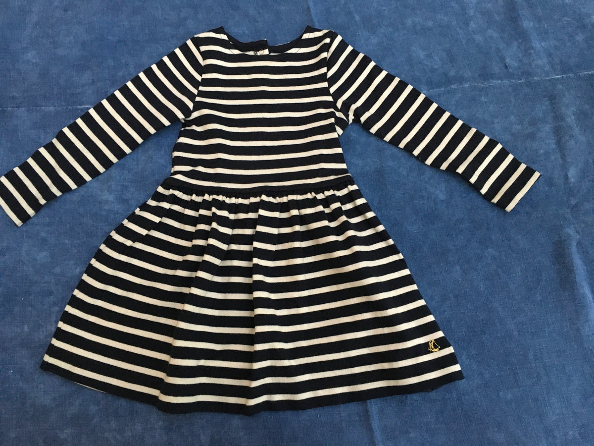 PETIT BATEAU Girl’s Striped Dress Size 4 Years old 104 cm children