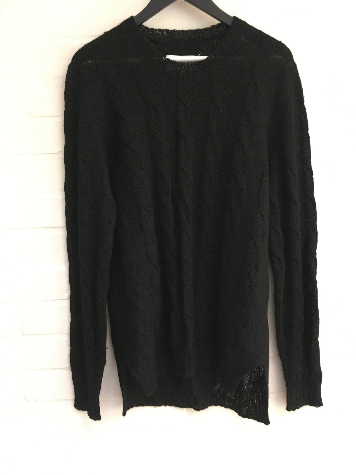 MAISON MARTIN MARGIELA WOOL & ALPACA THIN CABLE KNIT JUMPER SWEATER L LARGE men