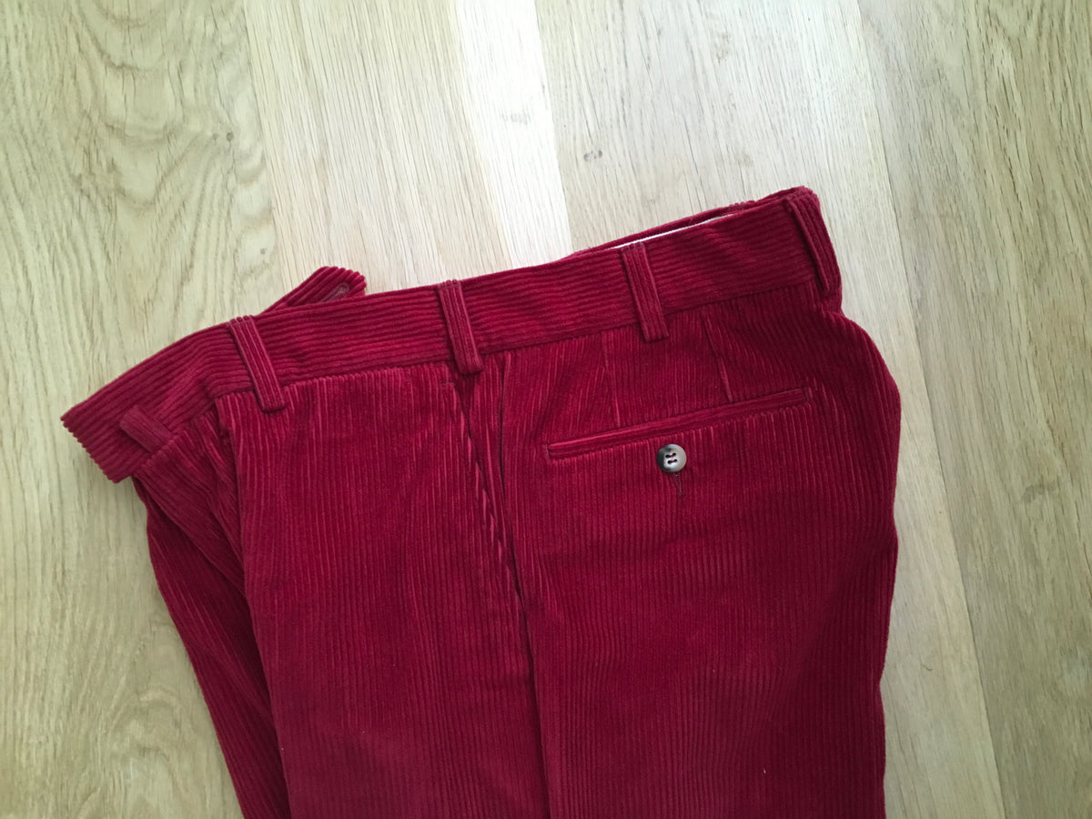 Crossword Brussels Men's Red CORDUROY TROUSERS - Trousers Pants Size 48 MEN