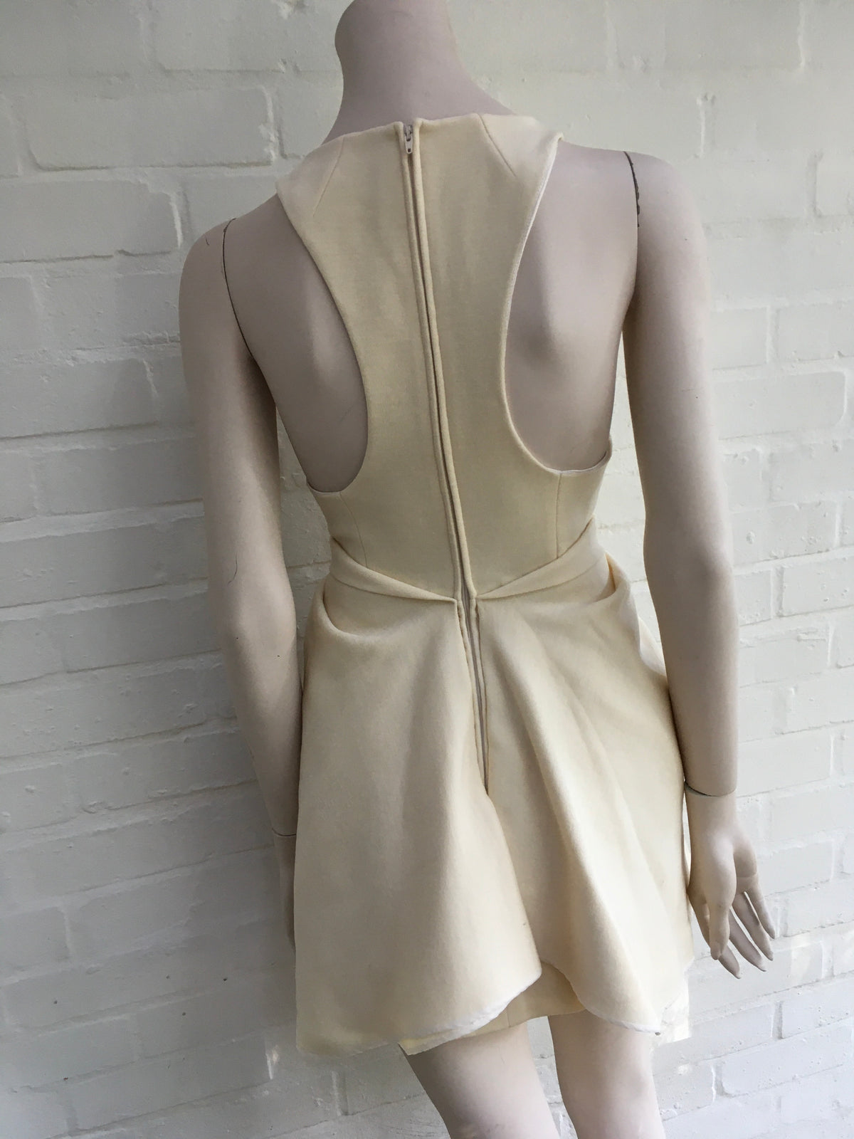 JASMINE DI MILO IVORY RUNAWAY WOOL DRESS UK 8 US 4 S small SMALL ladies
