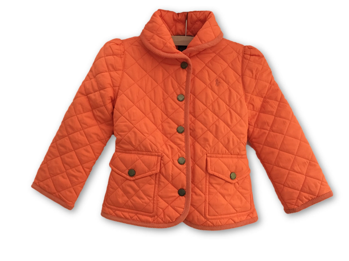 Ralph Lauren Polo Orange Quilted Jacket 4 years old Children