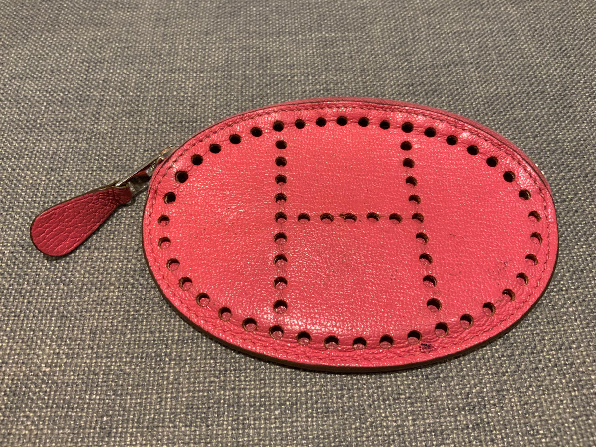 Hermès HERMES Chevre Mysore Evelyne Coin Purse Rose Tyrien ladies