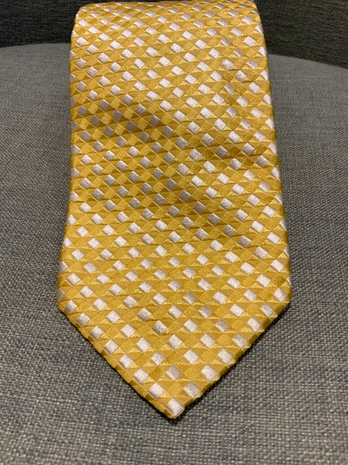 BRIONI Silk Jacquard Yellow Jacquard Mens Tie men
