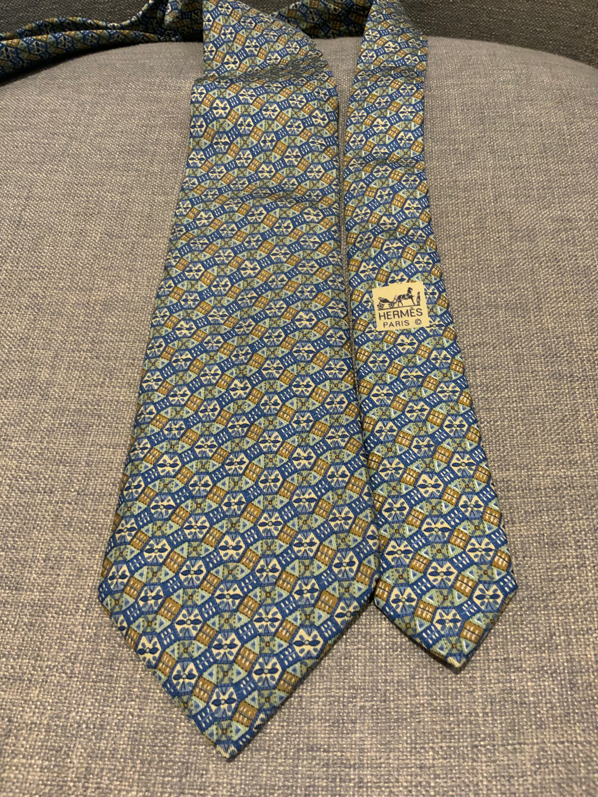 Hermès HERMES Paris Tie 7740 OA Accessories Men's Print Tie men