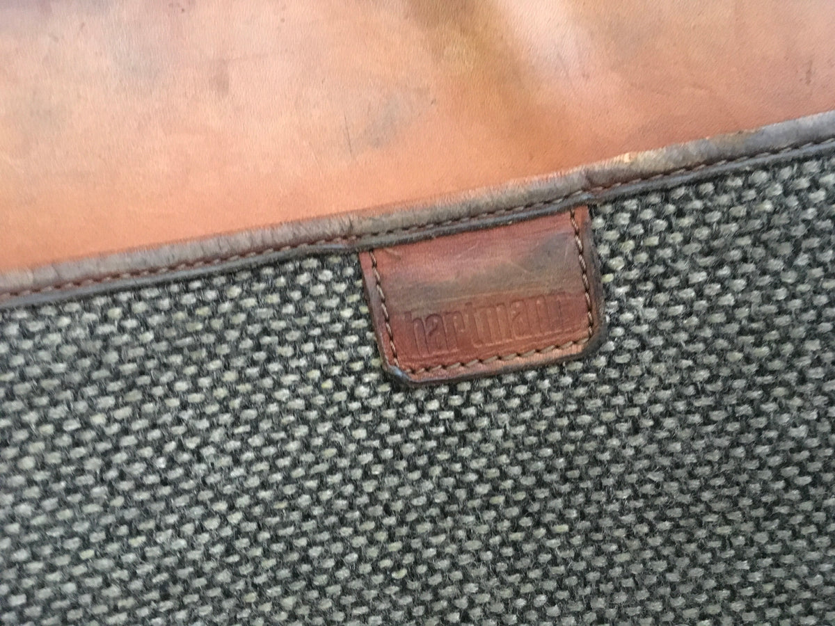 Hartmann Wool Tweed Collection 27" Expandable Suitcase Mobile Traveler Luggage Men