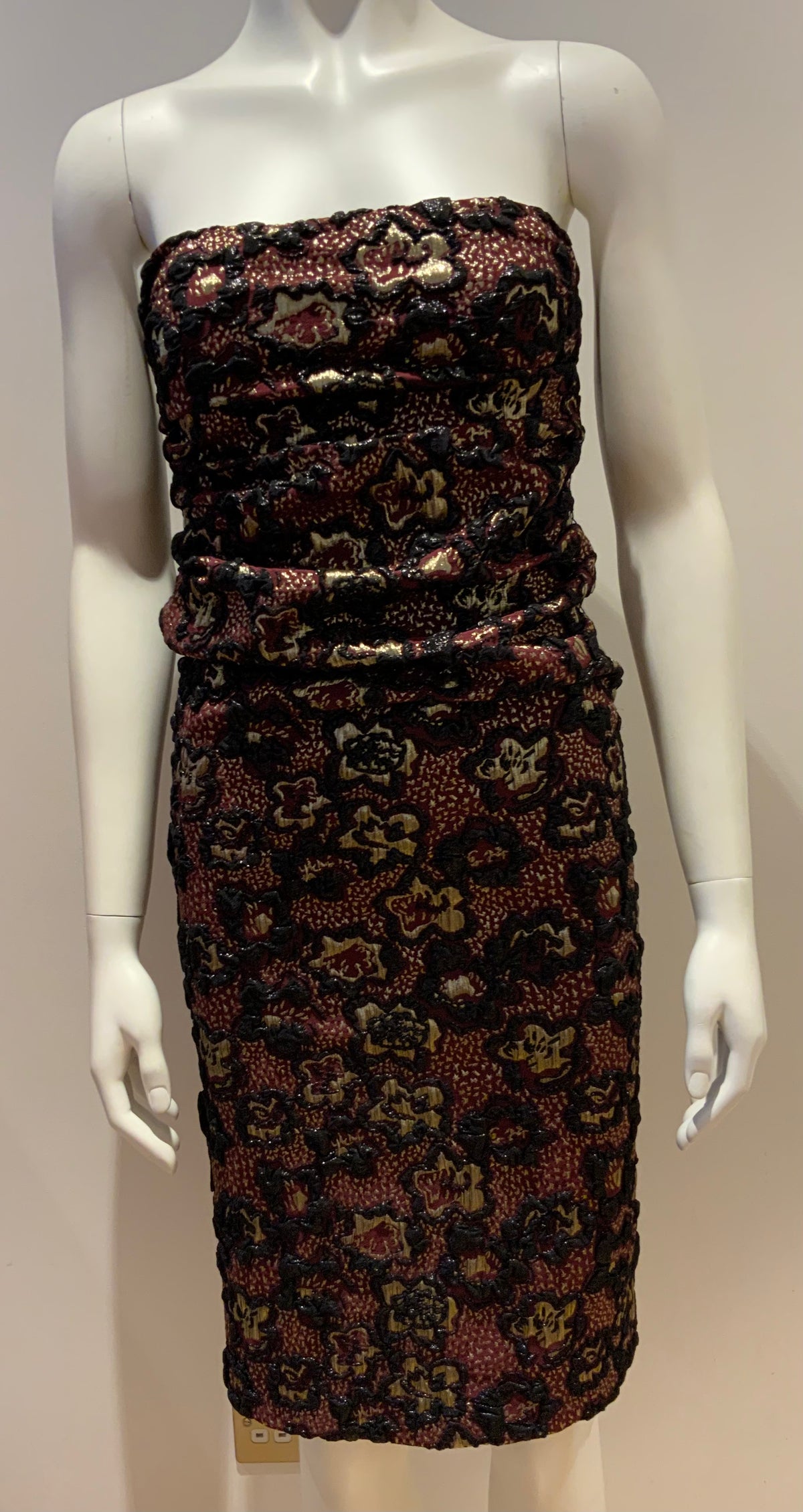 Miu Miu Bourdoux Jacquard Cloqué Midi Skirt Size I 36 US 0 UK 4 ladies