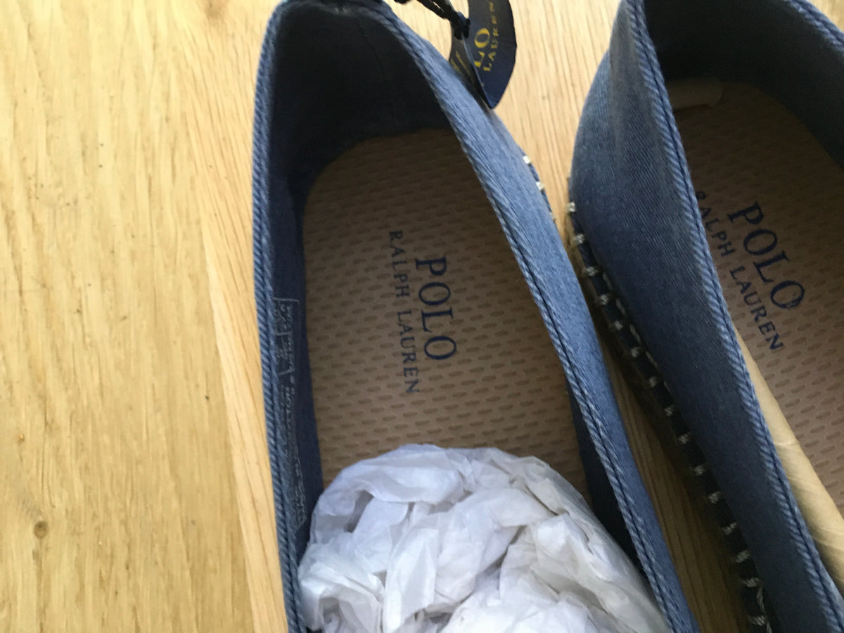Ralph Lauren Polo Barron Twill Espadrilles Multi Player in Navy UK 8 EU 42 US 9 Men