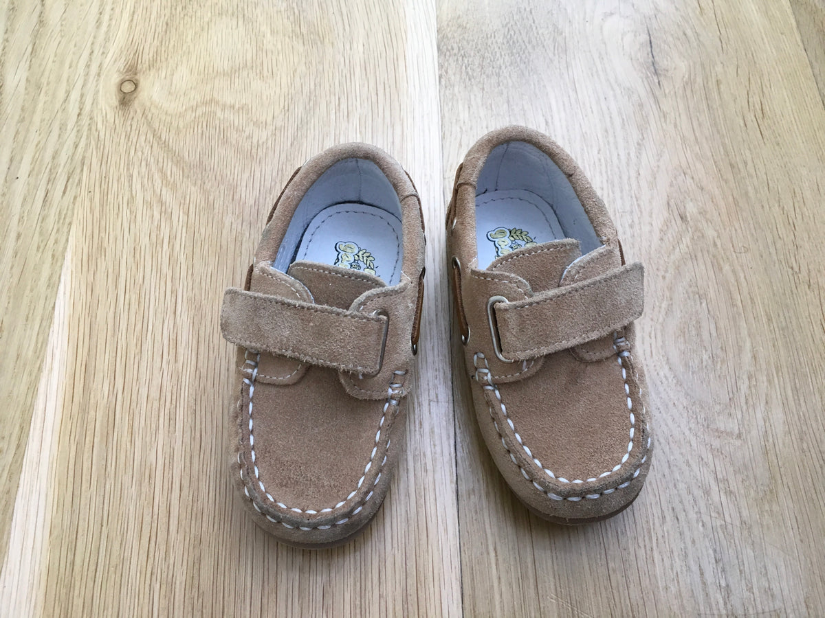 GARVALIN 50 aniversario Boys Shoe Brown Suede Leather Size 21 Children