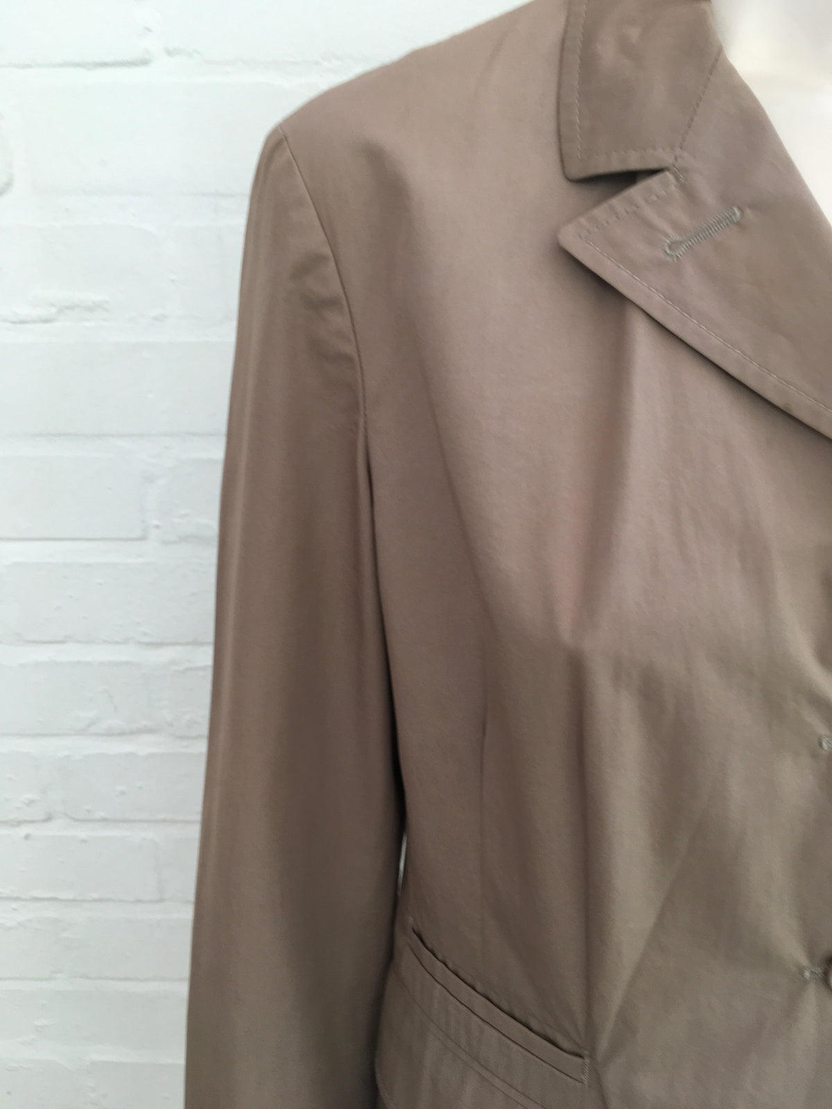 MIU MIU COTTON BEIGE BLAZER JACKET SIZE I 46 ladies
