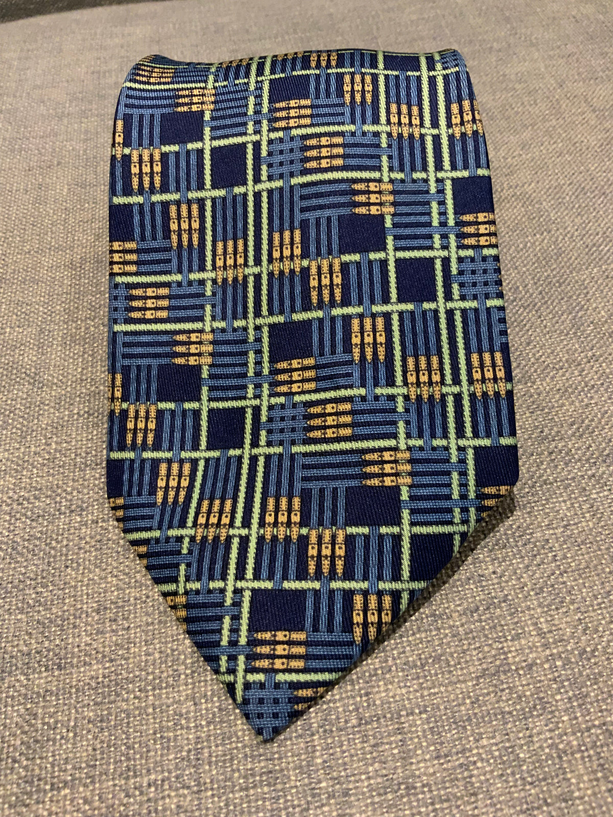 Hermès HERMES Paris Tie 32 IA Navy Blue Belt Links Suspenders Neck Tie men