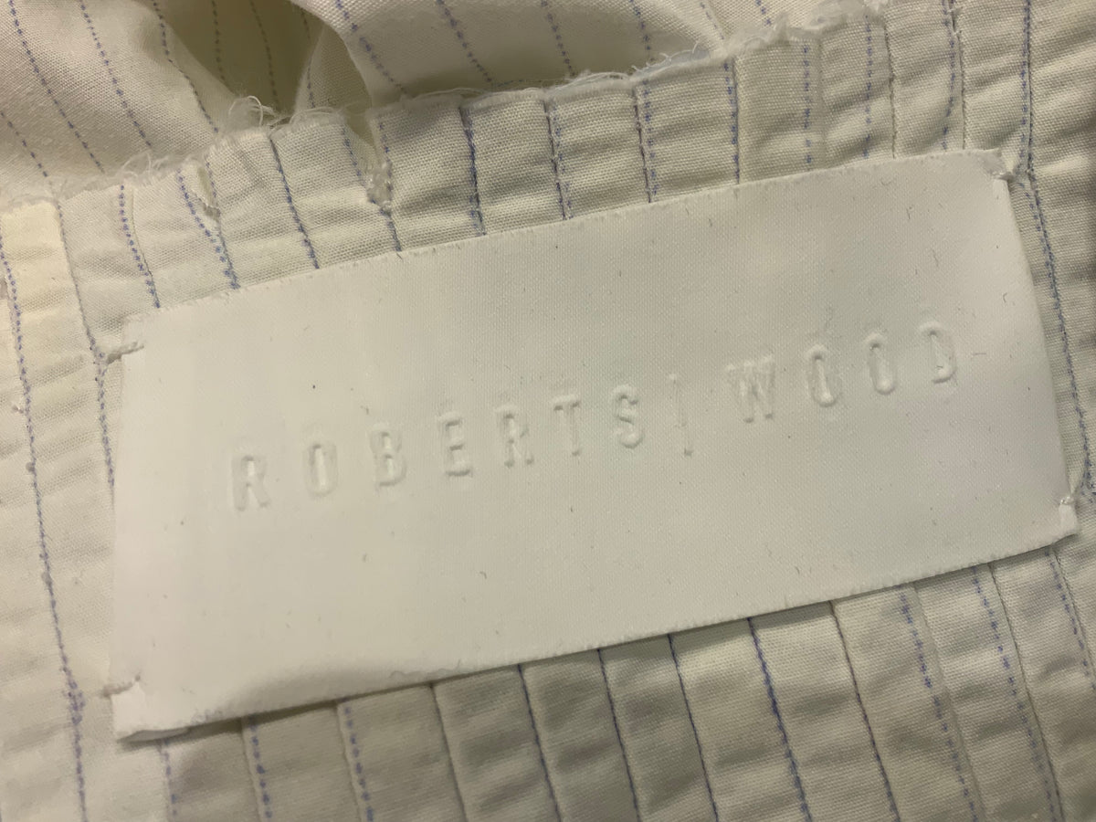 ROBERTS WOOD Pleated COTTON Summer DRESS SIZE S Small ladies