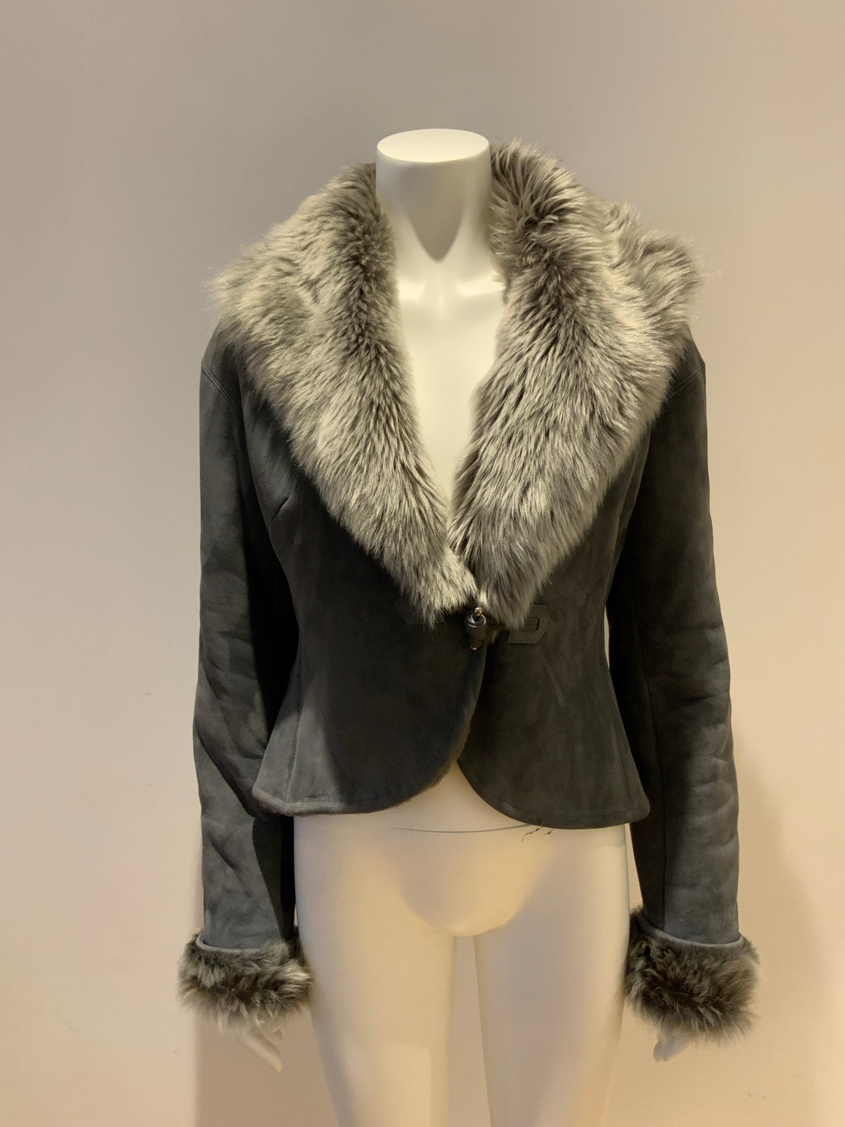 RALPH LAUREN Black Label Short Shearling Jacket Size US 4 UK 8 S small ladies