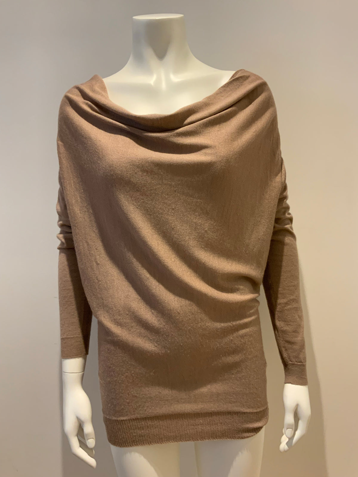 LANVIN Cowl Neck Sweater Jumper Wool & Cashmere & Silk Size XS ladies