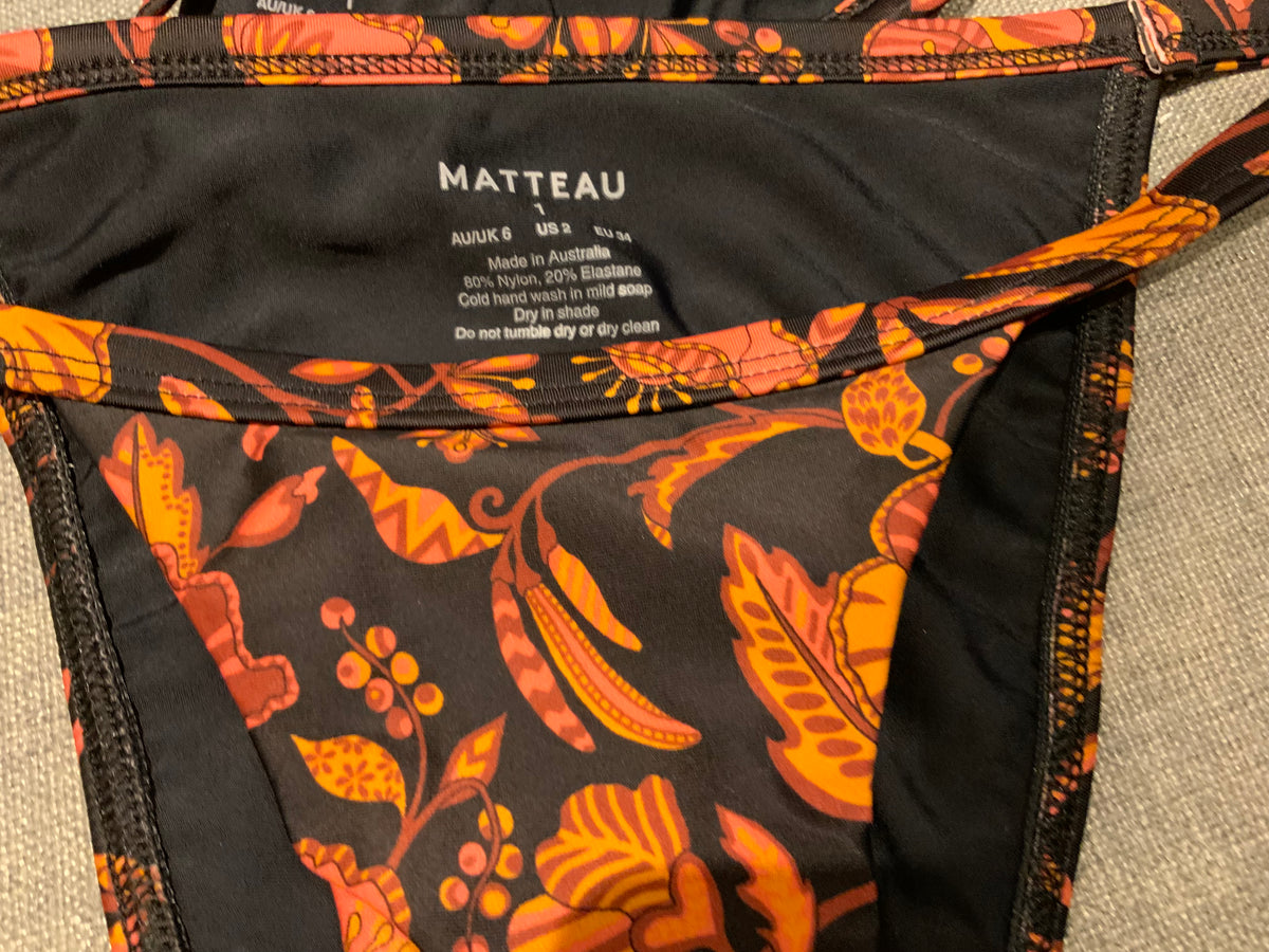 Matteau Hibiscus Matteau Floral bikini set size 1 US 2 EU 34 XS ladies