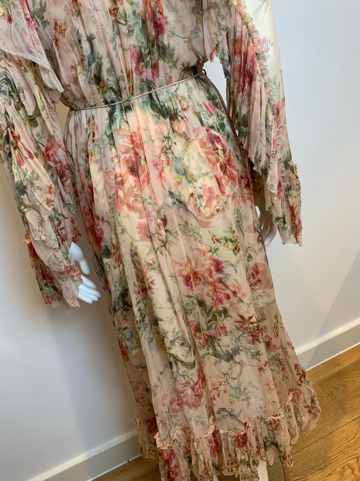 ZIMMERMANN MOST WANTED Mercer Floating ruffled floral-print silk-georgette dress ladies