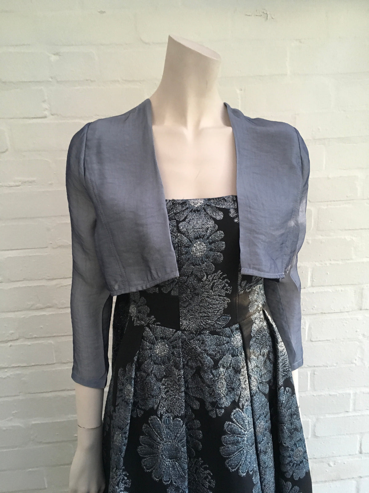 ERDEM RUNAWAY Alina Metallic-Jacquard Strapless Dress LADIES
