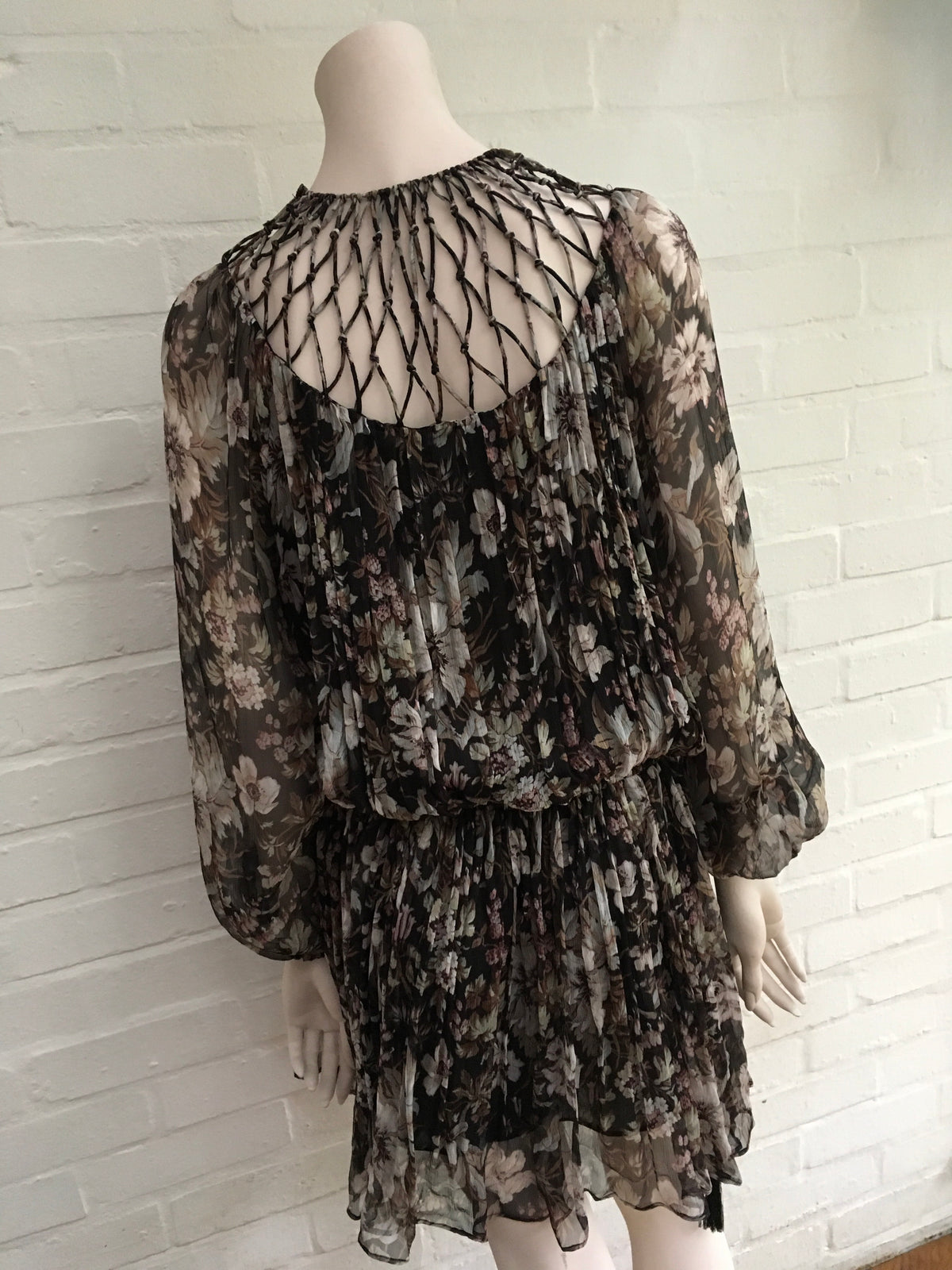 ZIMMERMANN gossamer lattice drawn silk dress Ladies