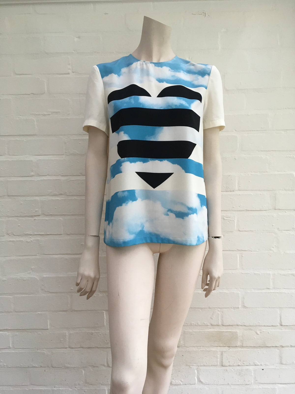 Moschino Clouds Heart Print Top Ladies
