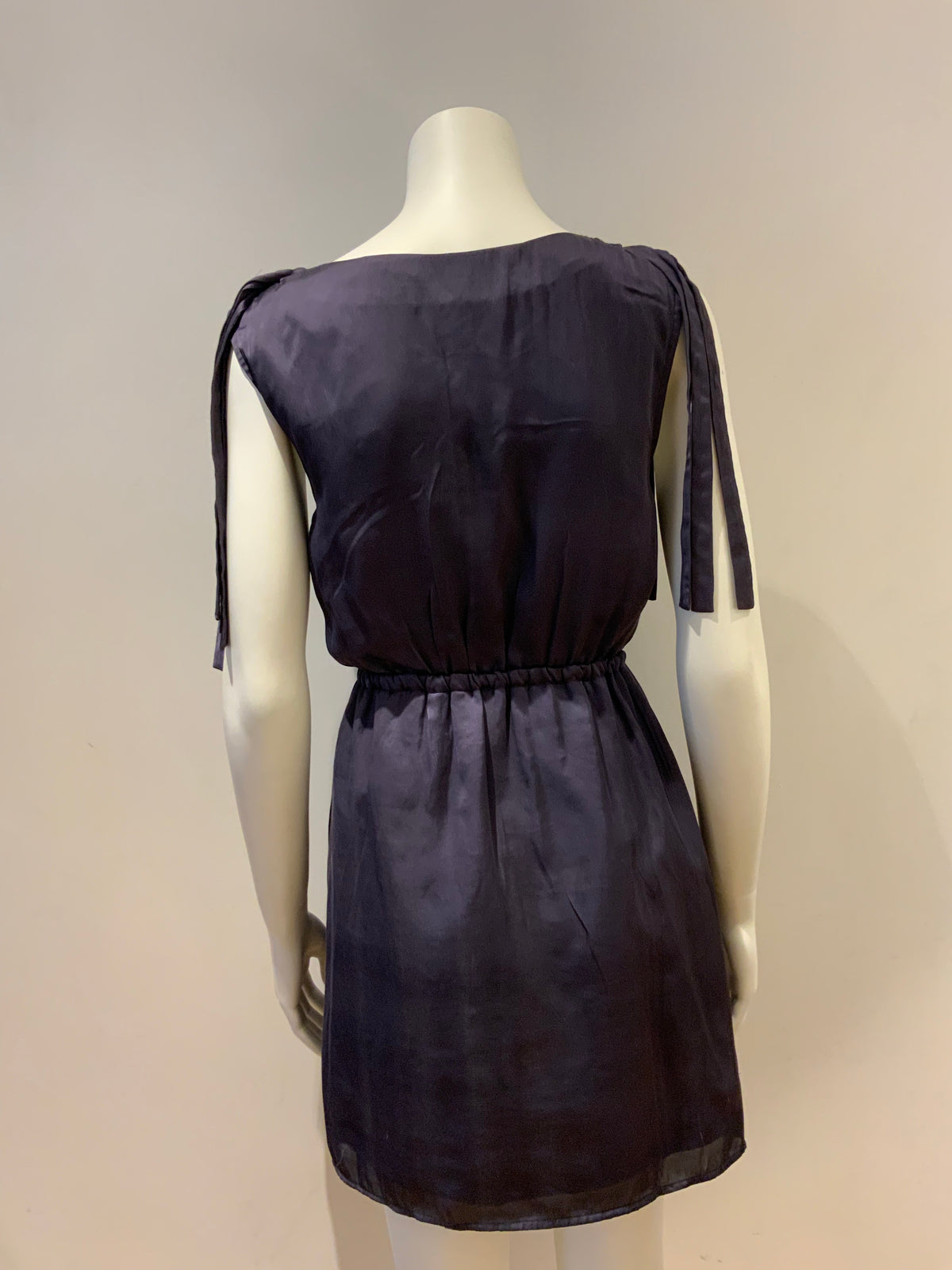 Navy Blue Silky Mini DRESS SIZE XS ladies