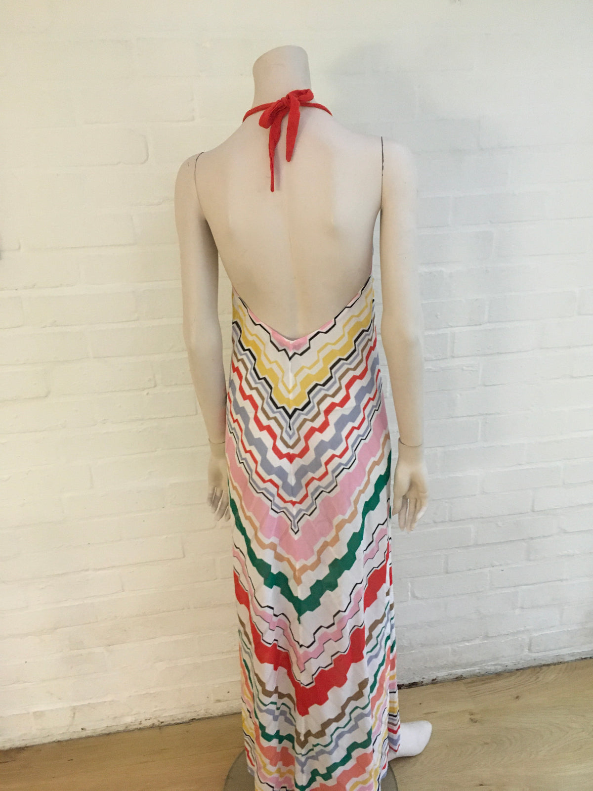 MISSONI MARE Geometric-knit maxi dress size I 44 UK 12 US 8 ladies