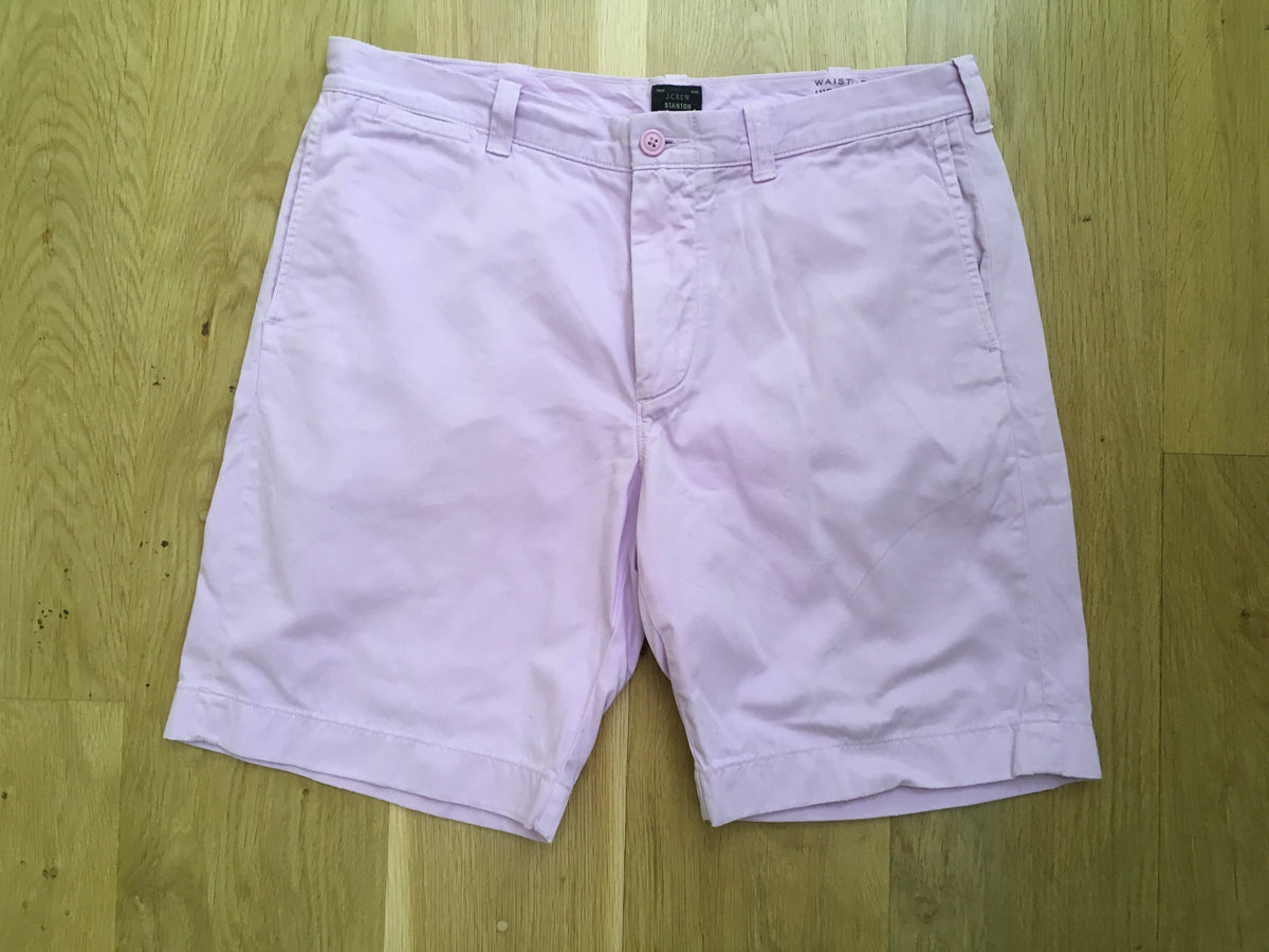 J.CREW Mens Lavander Stanton Cotton Twill Shorts SIZE 34 W Men