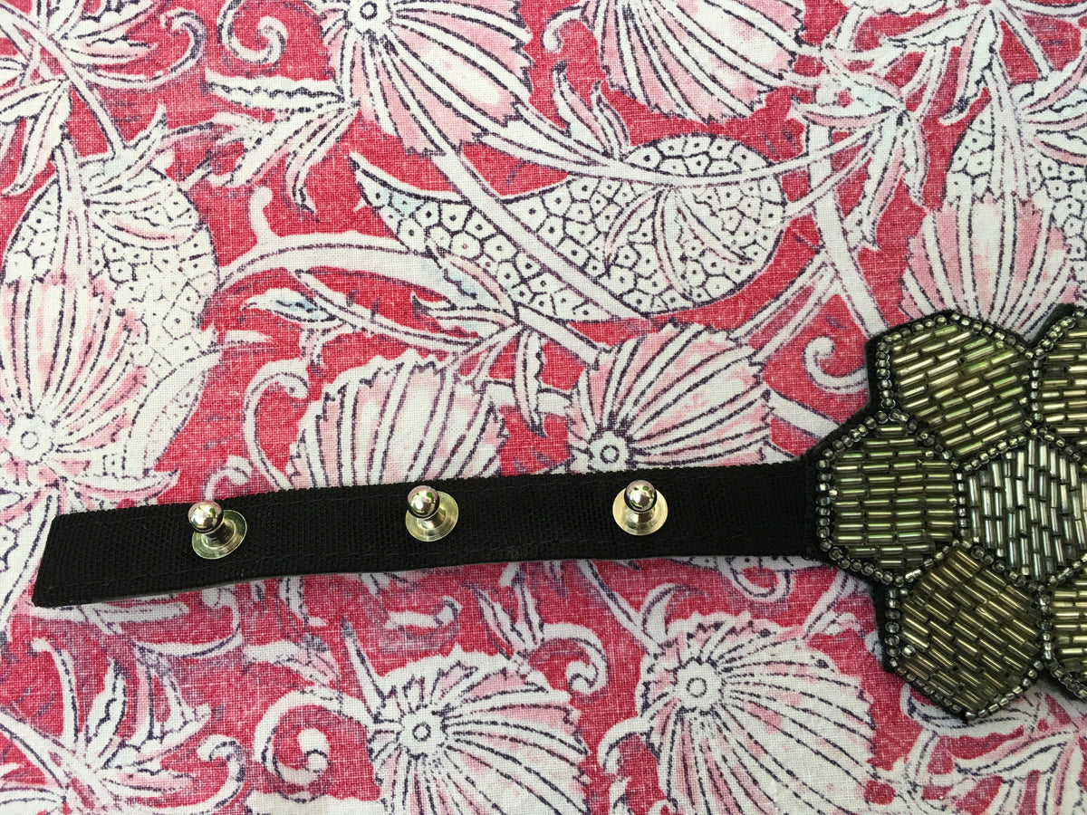 Matthew Williamson Leather Beaded Wide Belt Ladies