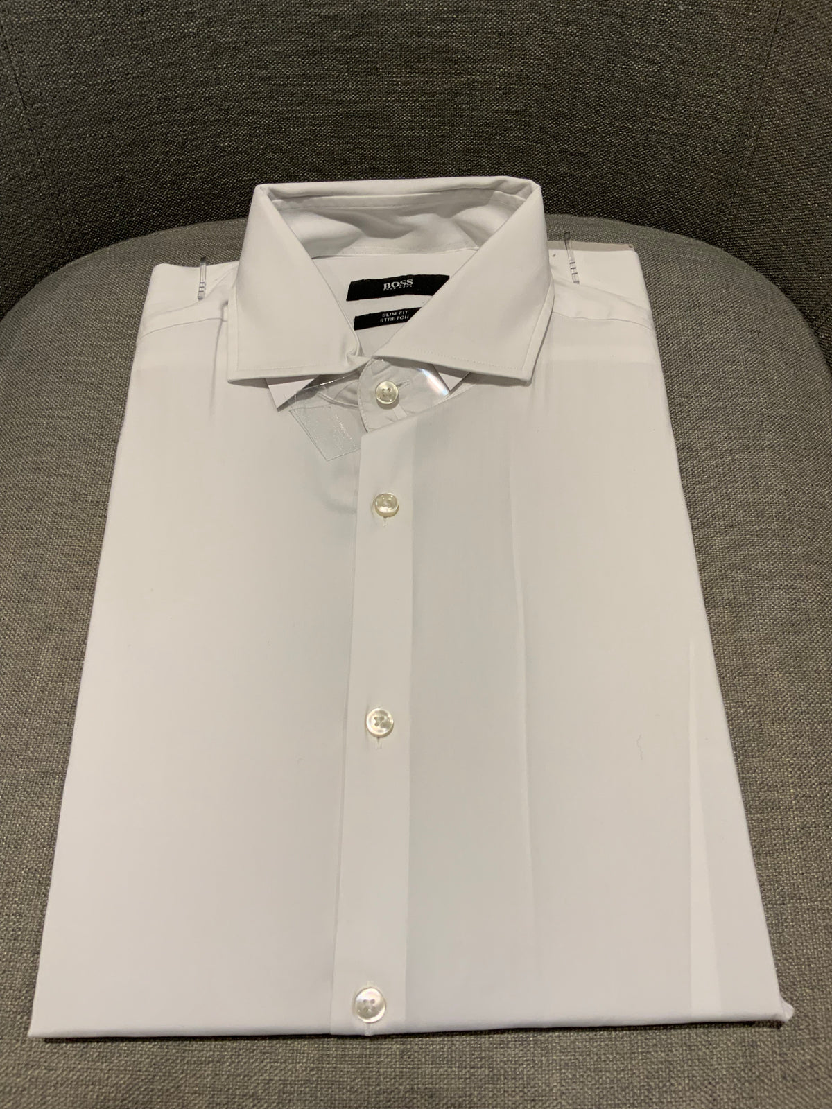 BOSS HUGO BOSS SLIM FIT LONG SLEEVE BUTTON-UP SHIRT SIZE 39 15 1/2" men