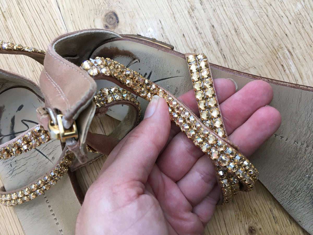 Giuseppe Zanotti sandals with embellishment shoes flats Size 35 ladies