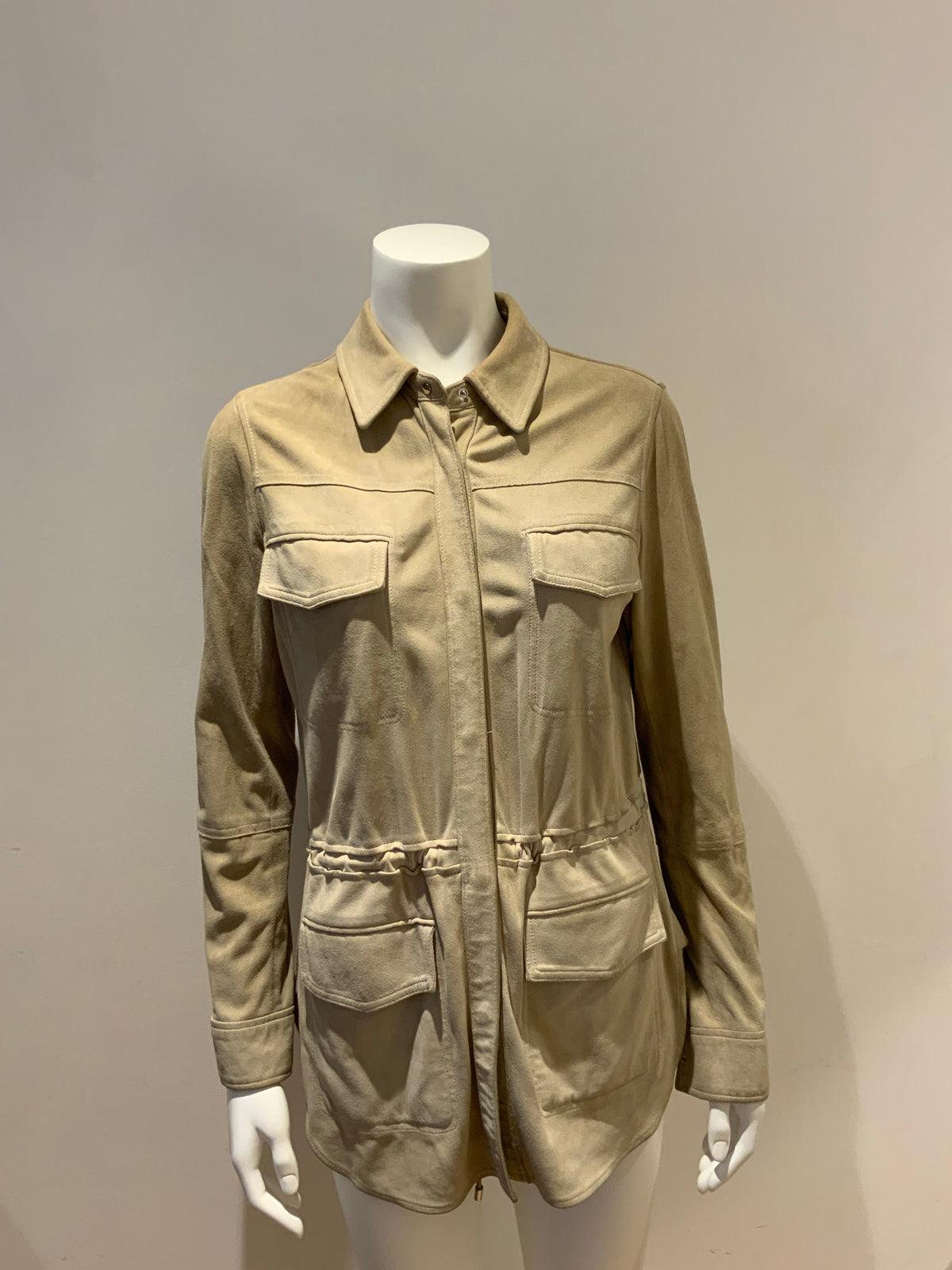 VINCE Women's Tan Nubuck Suede Safari Jacket Size S small ladies