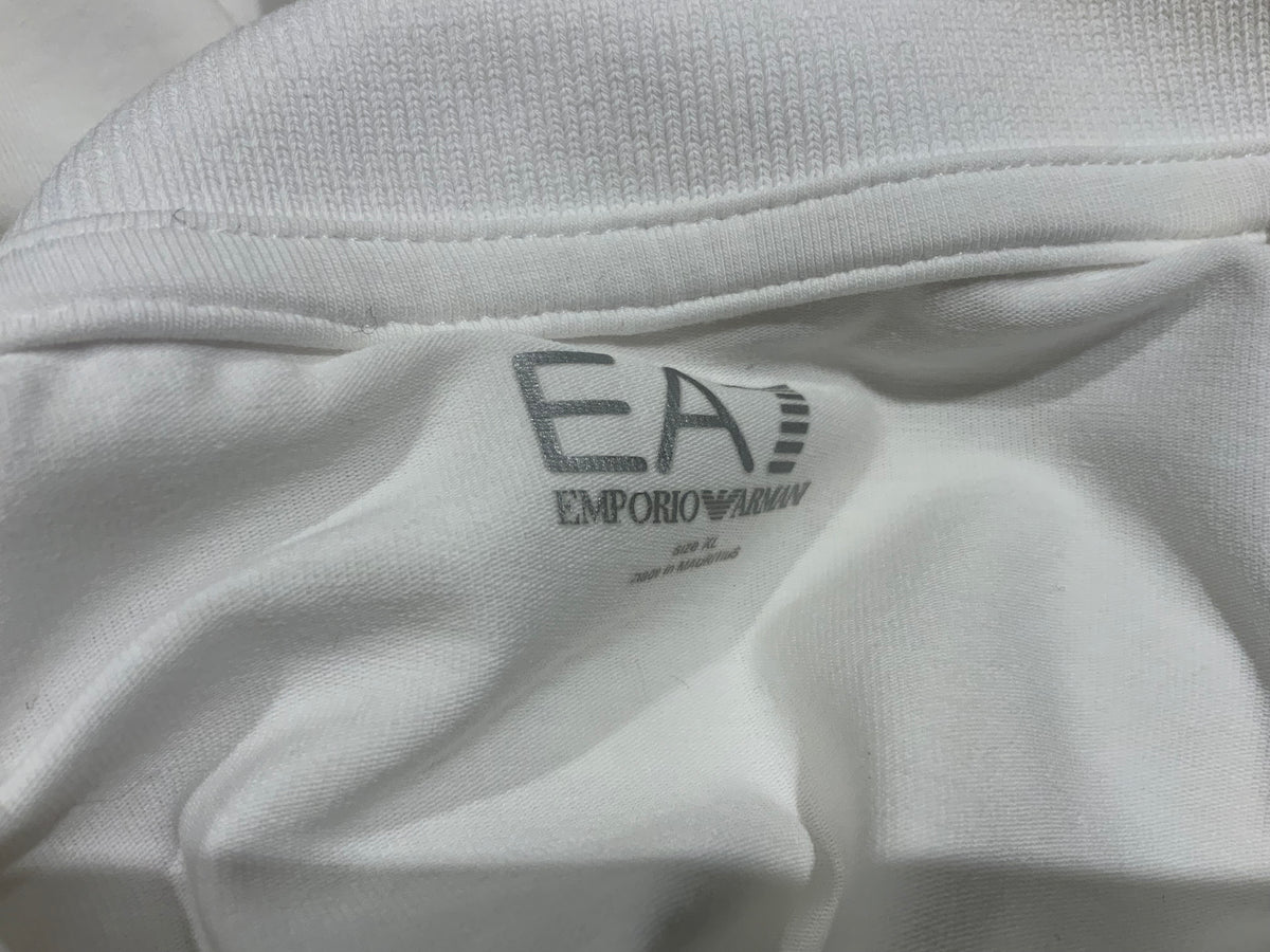 Ea7 Emporio Armani White Polo Top Size XL men