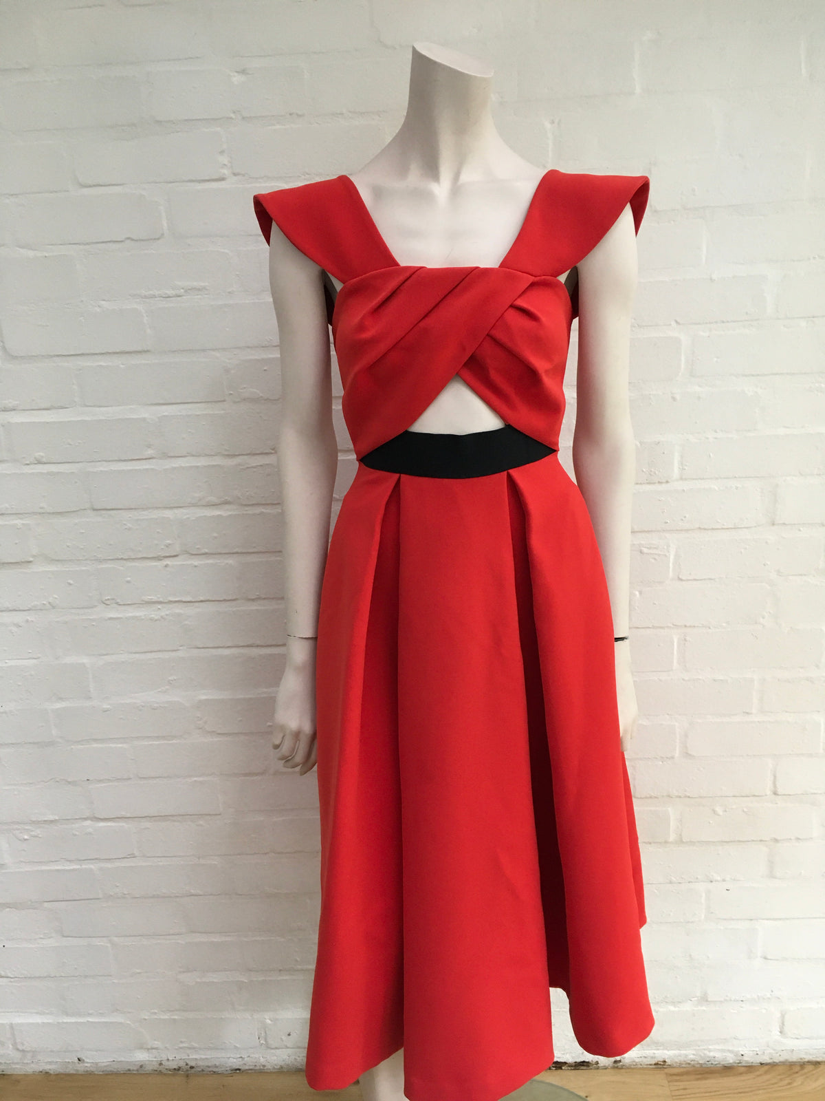Self-Portrait Ayelette off-the-shoulder cut out crepe dress Ladies