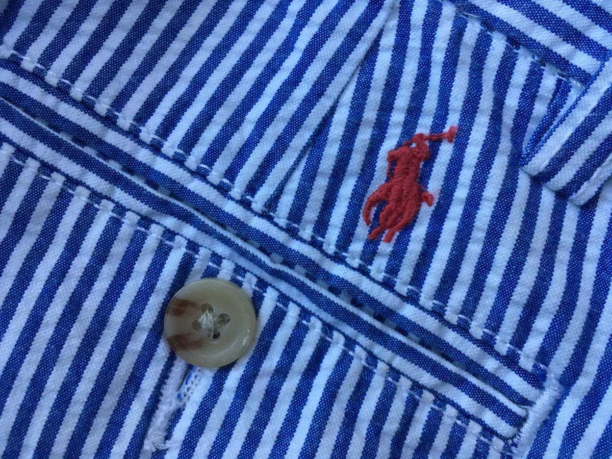 RALPH LAUREN POLO KIDS BOYS' FOUR-POCKET PINSTRIPE SHORTS 5 YEARS OLD Children