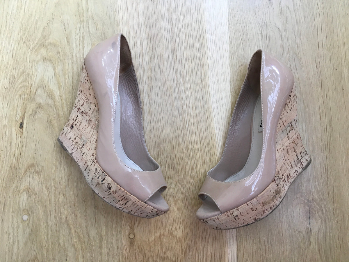 Miu Miu Platform Wedge Pumps Heels Shoes 36.5 UK 3.5 US 6.5 ladies