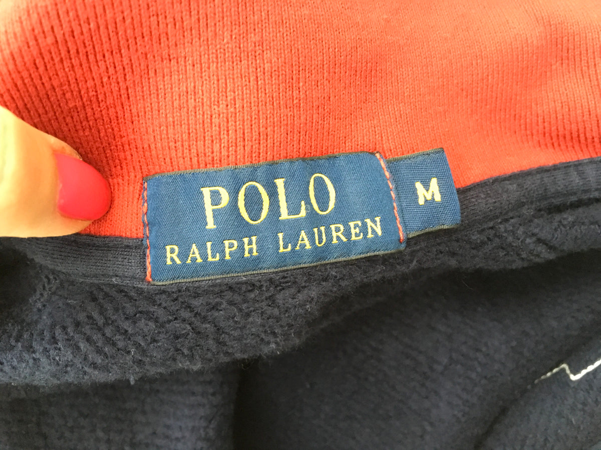 RALPH LAUREN POLO NAVY ZIP-UP SWEATSHIRT SIZE M MEDIUM MEN