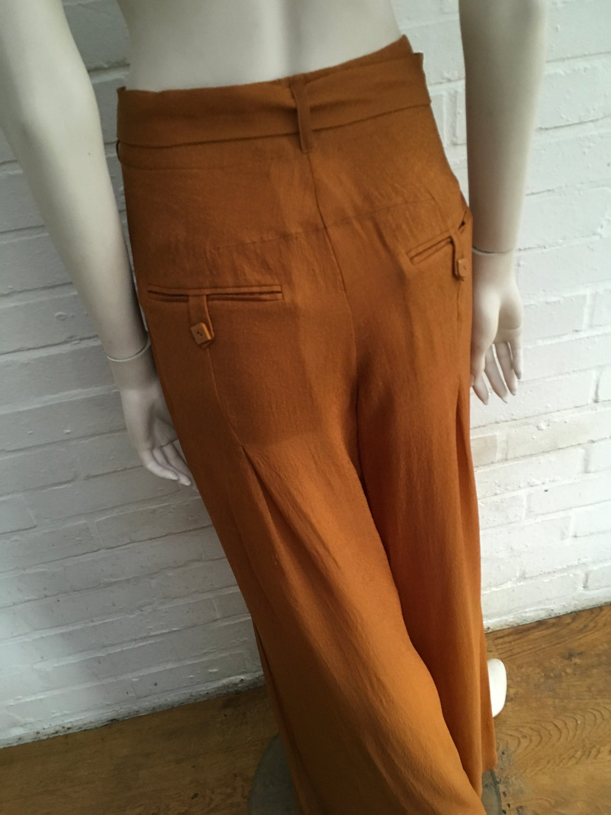 Jasmine Di Milo Rust Brown Wide Leg Pants Trousers Ladies