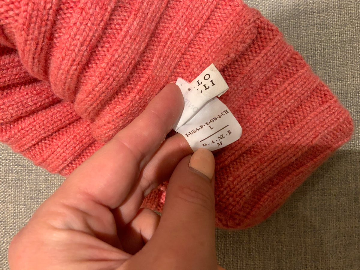 Brunello Cucinelli Cashmere rib knit Beanie Hat Size M men