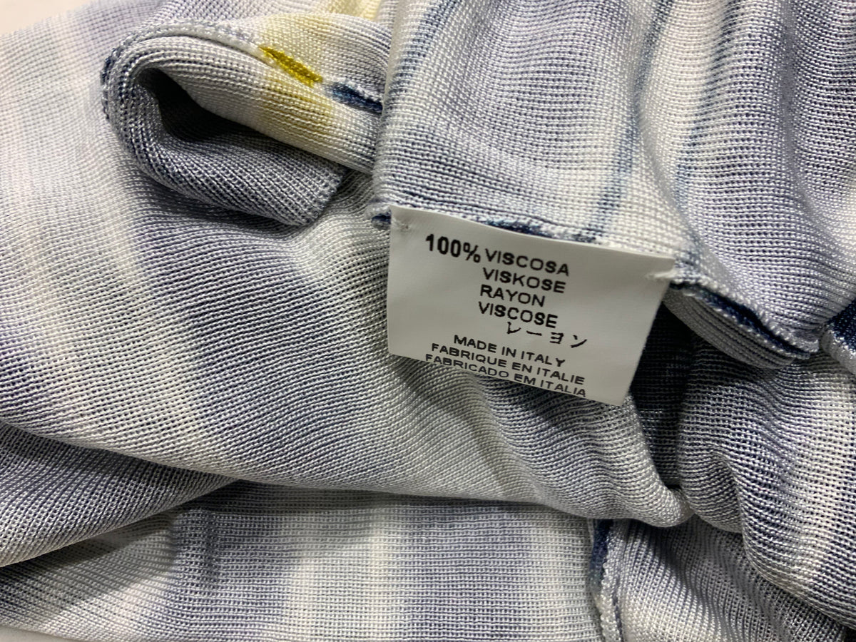 PRINGLE of Scotland TIE DYE STRIPE VISCOSE LONG SLEEVE KNIT DRESS SIZE S SMALL ladies