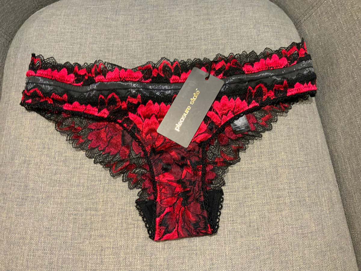 Pleasure State Embroidered FEODORA FENIX THE KNOCKOUT Briefs Underwear Size M ladies