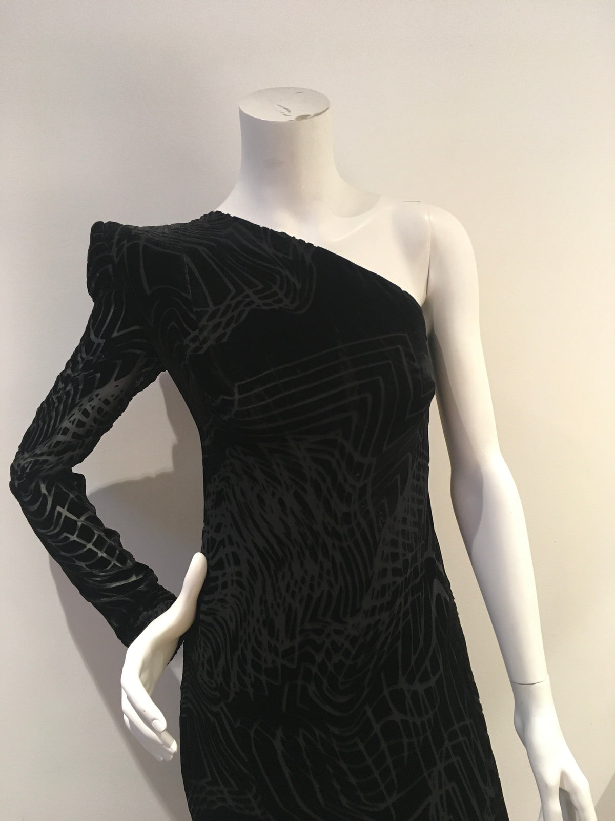 Tufi Duek one shoulder evening dress Size F 36 UK 8 US 4 S Small ladies